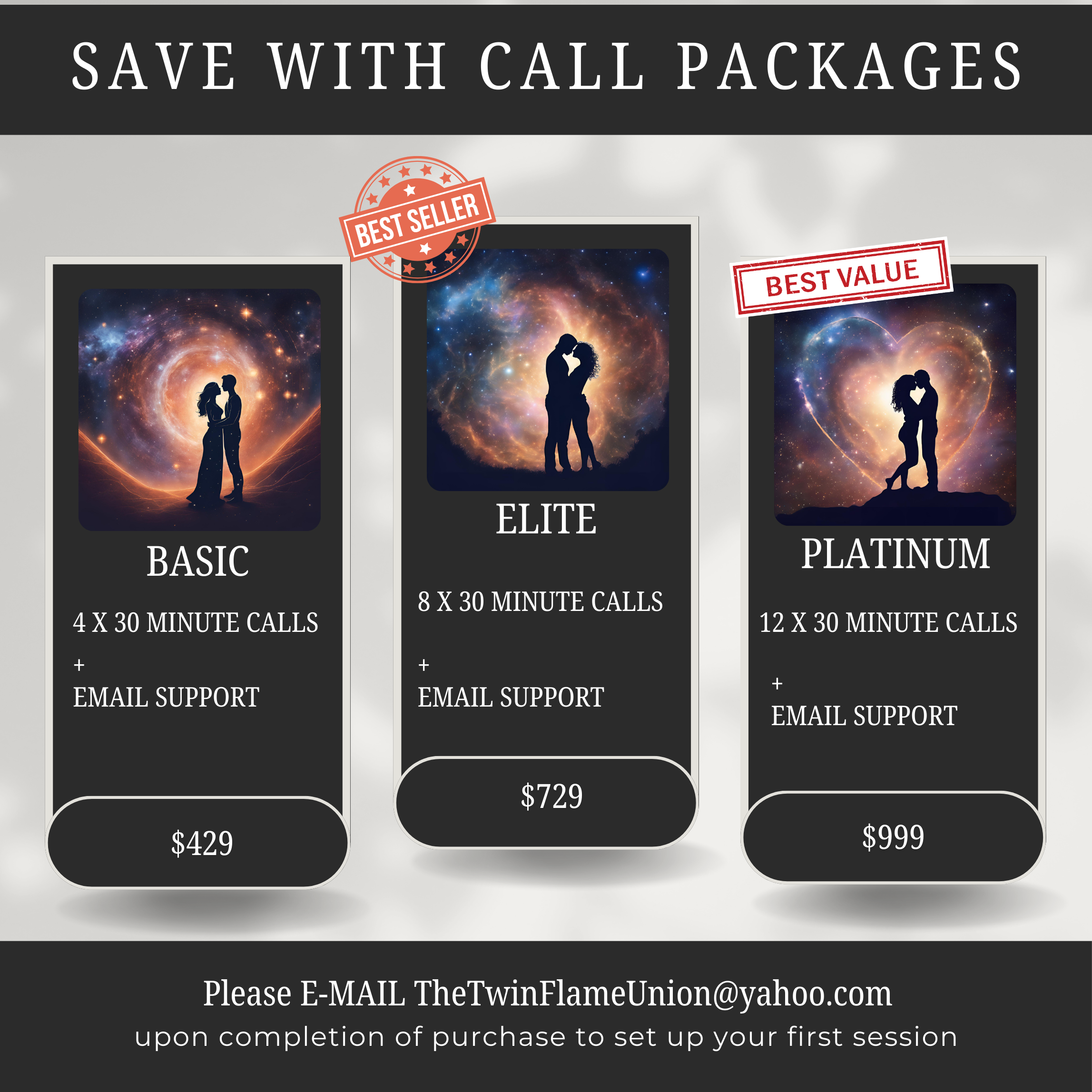 Call Packages – The Twin Flame Union