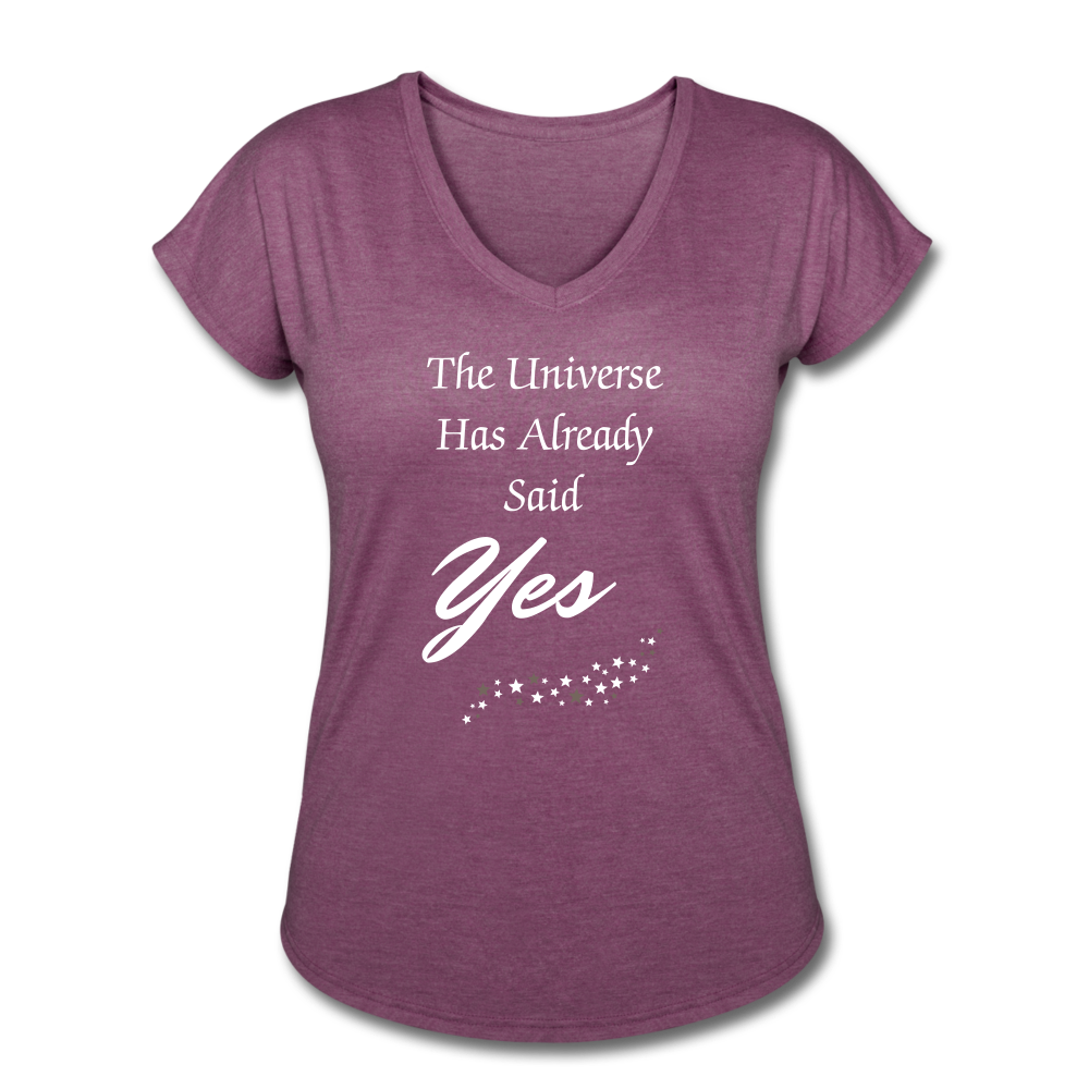 Universe Said Yes shirt - heather plum