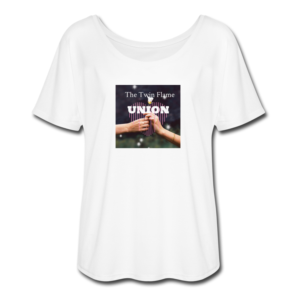 The Twin Flame Union Flowy T-Shirt - white
