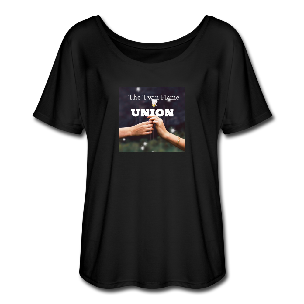 The Twin Flame Union Flowy T-Shirt - black