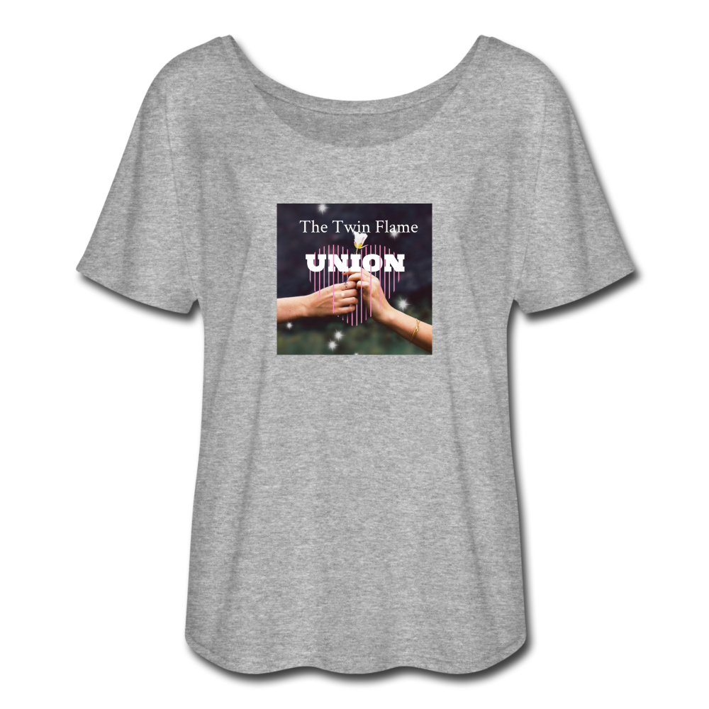 The Twin Flame Union Flowy T-Shirt - heather gray