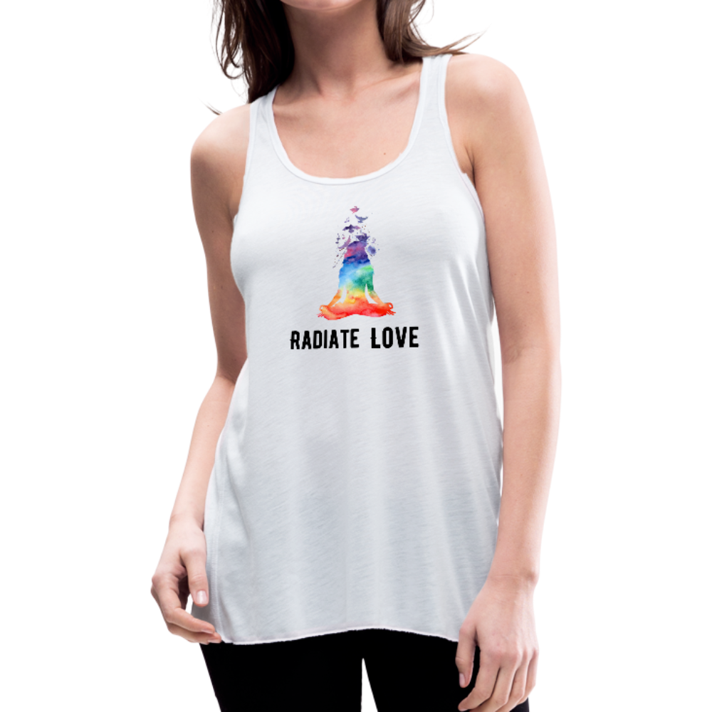 Radiate Love Women's Flowy Tank Top - white