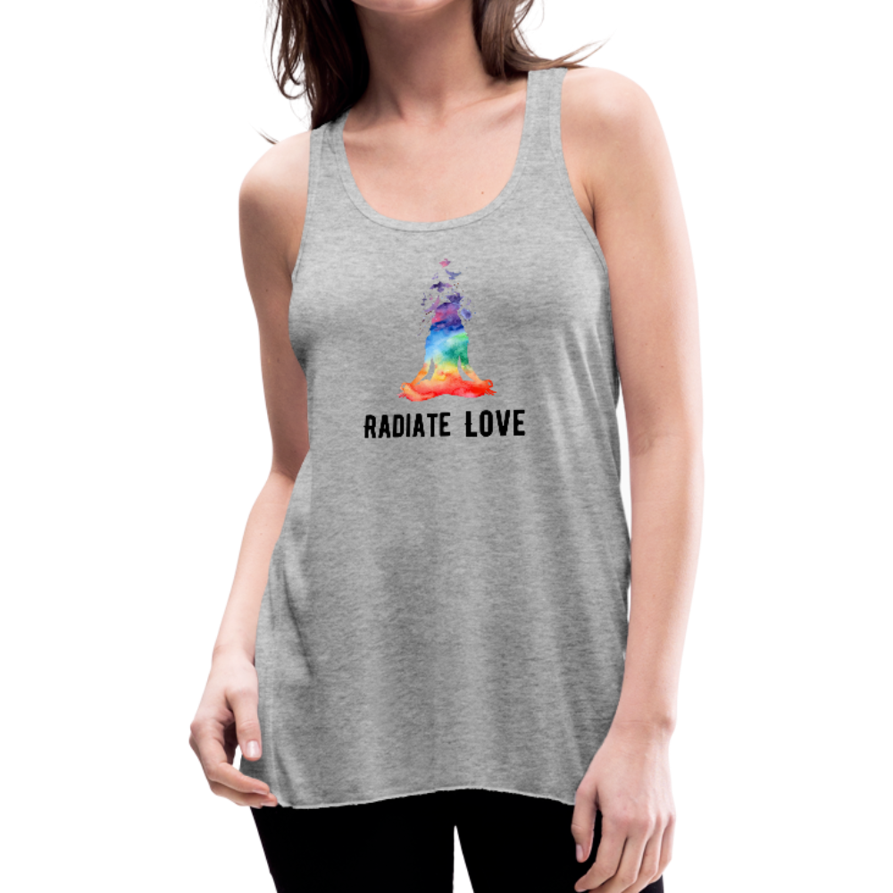 Radiate Love Women's Flowy Tank Top - heather gray